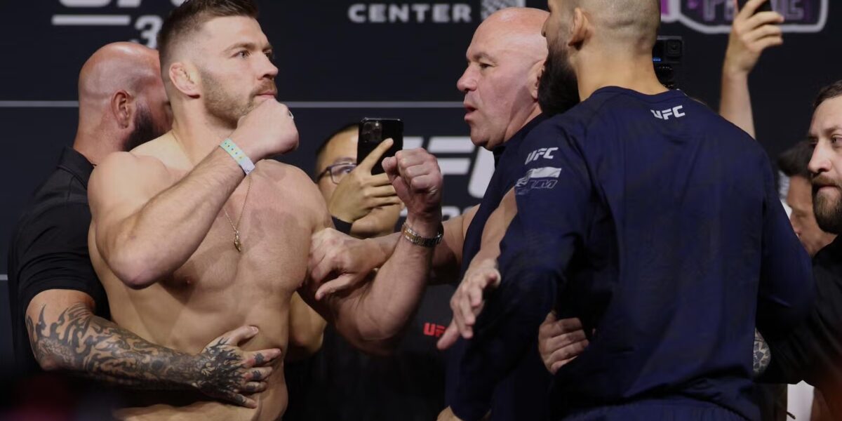 Dricus du Plessis Khamzat Chimaev VIDEO: Dricus du Plessis y Khamzat Chimaev son separados en intenso último careo antes del UFC 319