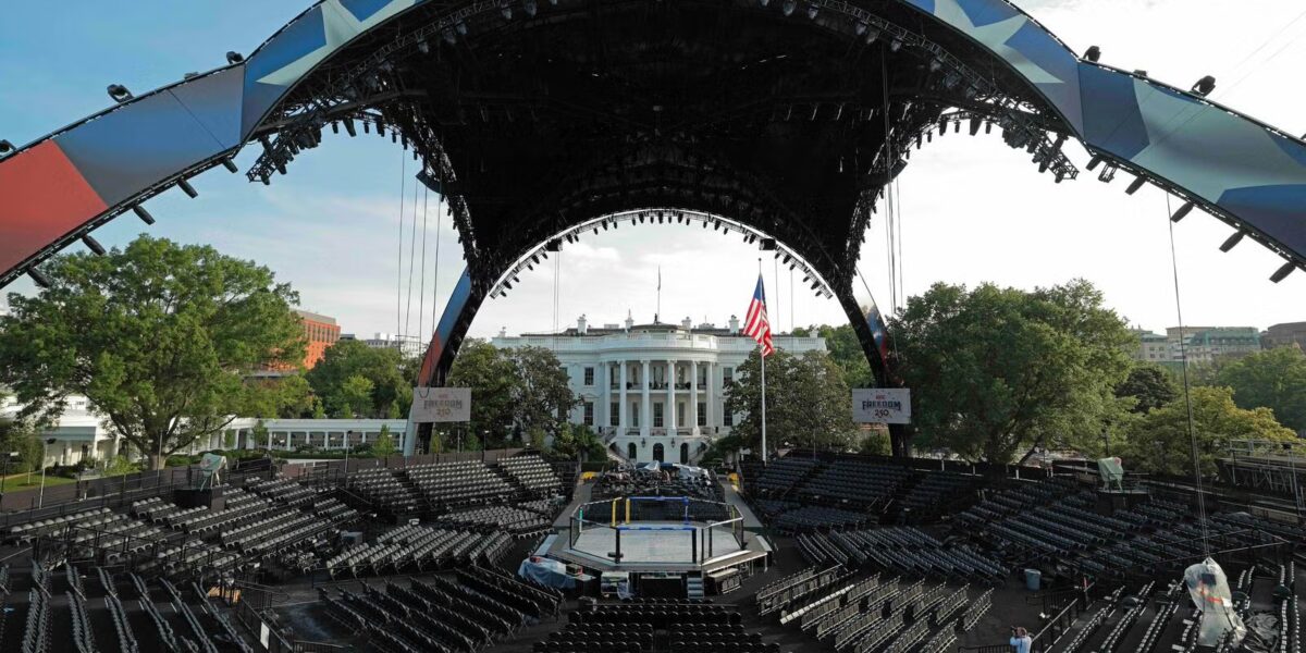 UFC Freedom 250 1 Se revela primer vistazo del octágono en el UFC Freedom 250